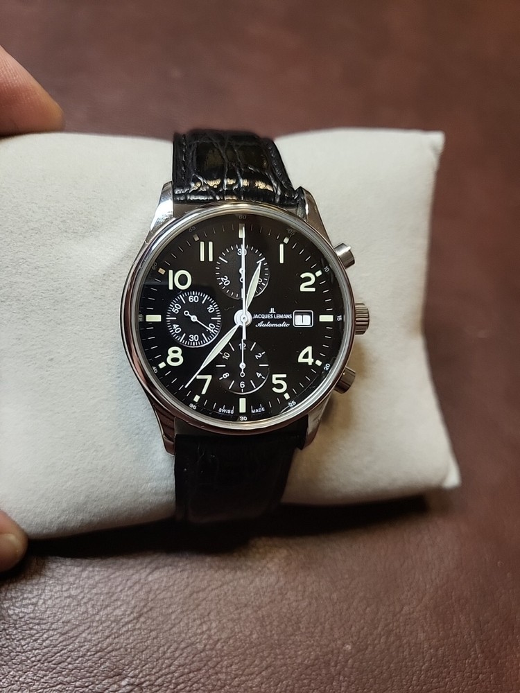 Jacques Lemans 1-1170 Valjoux 7750 Swiss Autmatic Chronograph