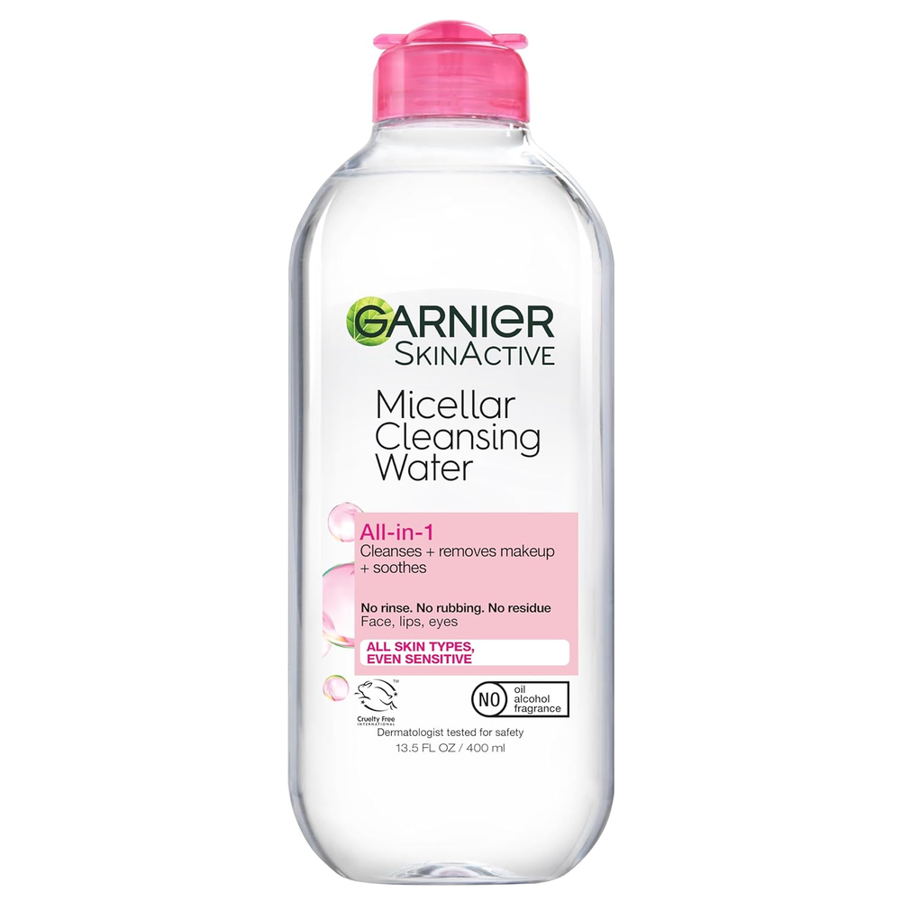 Garnier Hydrating Micellar Water - Gentle Makeup Remover & Facial Cleanser for All Skin Types