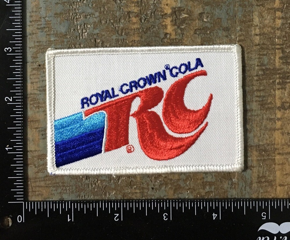 Vintage ROYAL CROWN COLA Soda Pop Soft Drink RC Logo Embroidered Iron-On Patch