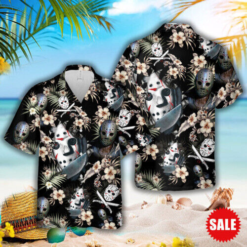 Jason Voorhees Horror Killer Halloween Movie 3D Hawaiian Shirt All Over Print Design