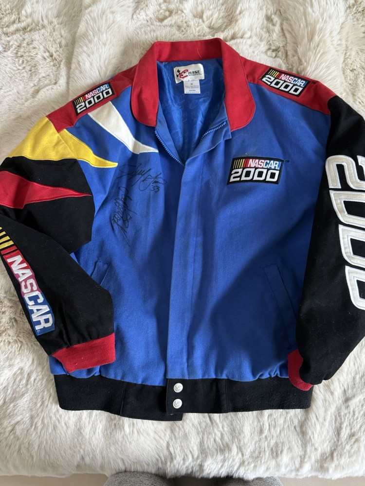 Vintage NASCAR Jacket Men's Medium Chase Authentics Racing Multi-Color Y2K 2000