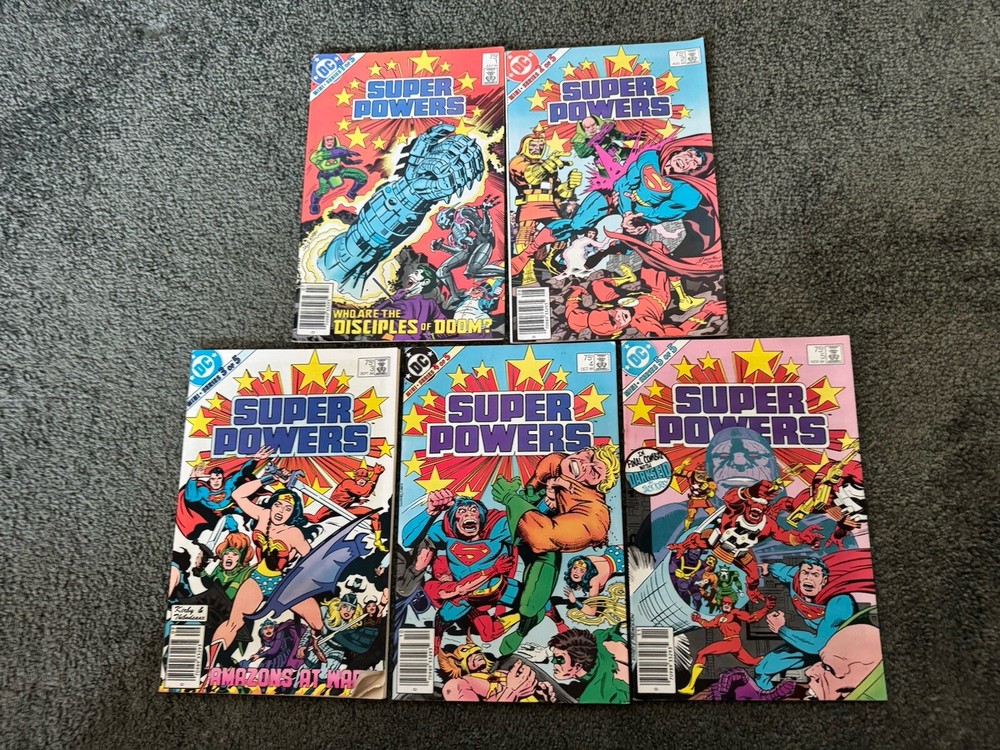SUPER POWERS #'s 1-5 (DC Comics JACK KIRBY Darksied - Complete Mini-Series 1984)