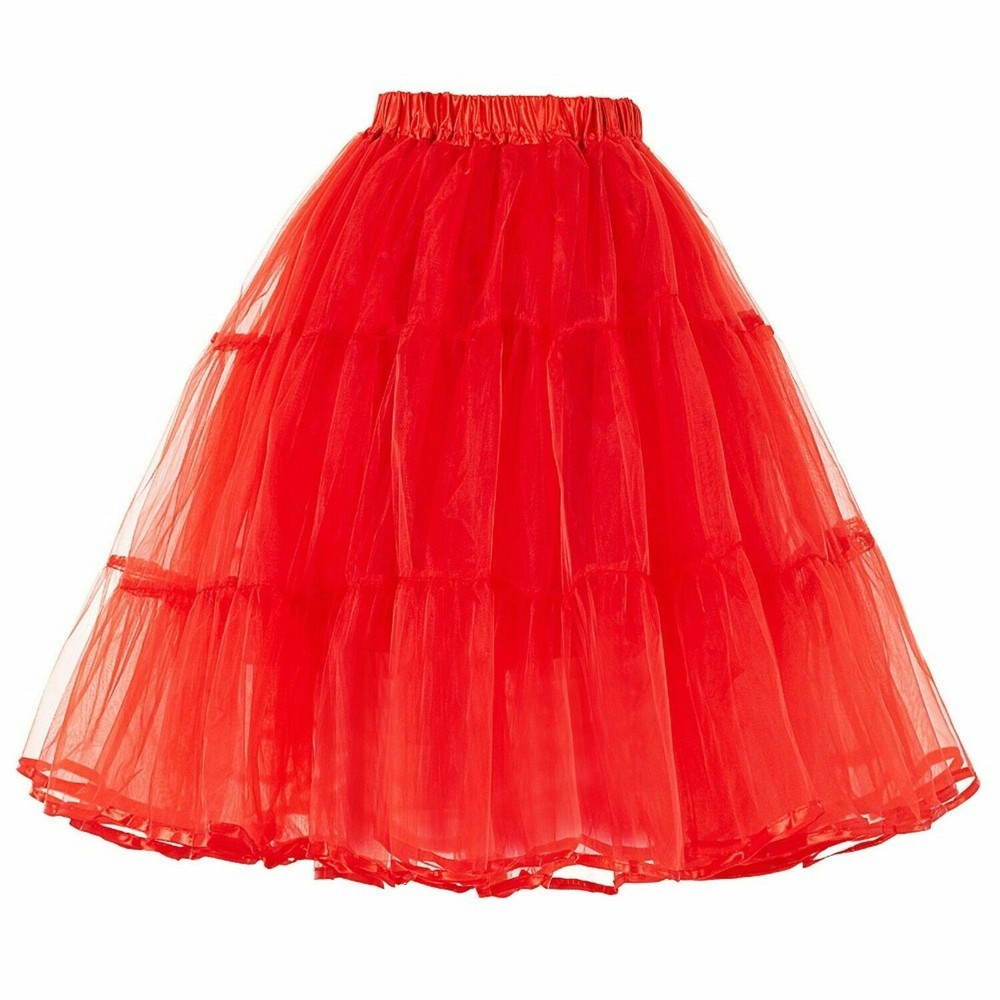 50s 60s Rockabilly Swing Tulle Underskirt Fluffy Petticoat for Women