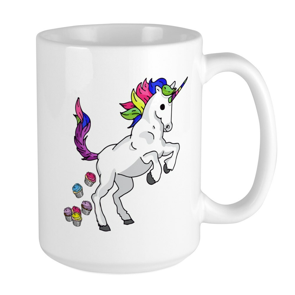 CafePress Unicorn Cupcakes Coffee Mug, Large 15 oz. White Coffee Cup (213555123)