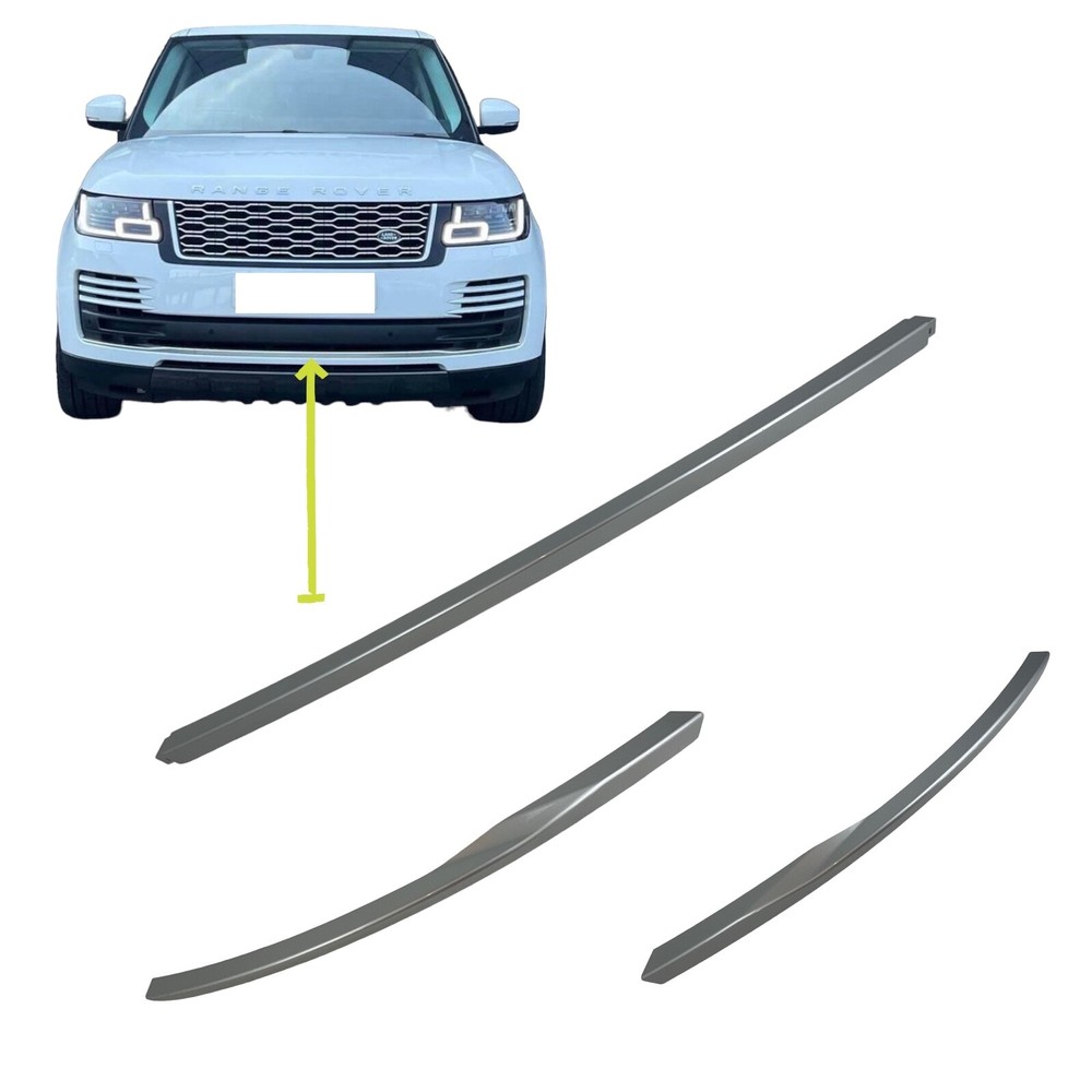 Front Bumper Trim Silver 3 Piece Autobiography Fit Range Rover 2018-2023 L405