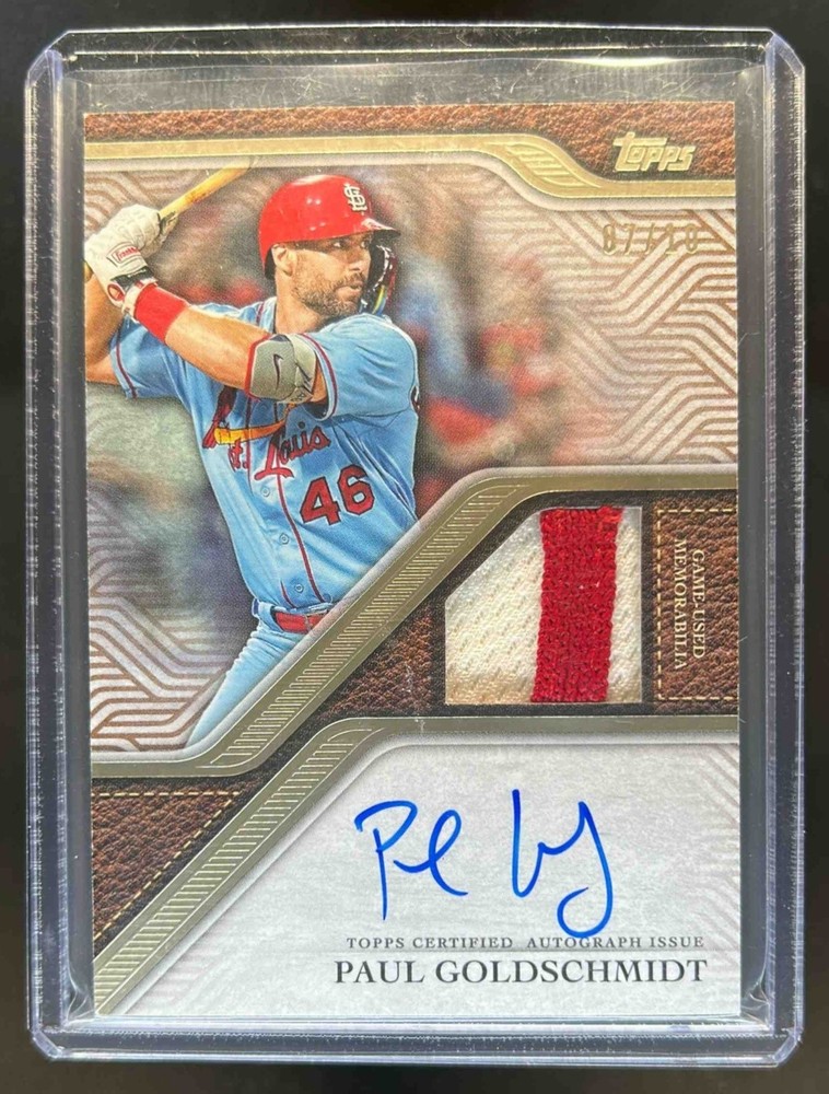 2024 Topps Update Paul Goldschmidt Reverence Patch Auto #7/10 Cardinals