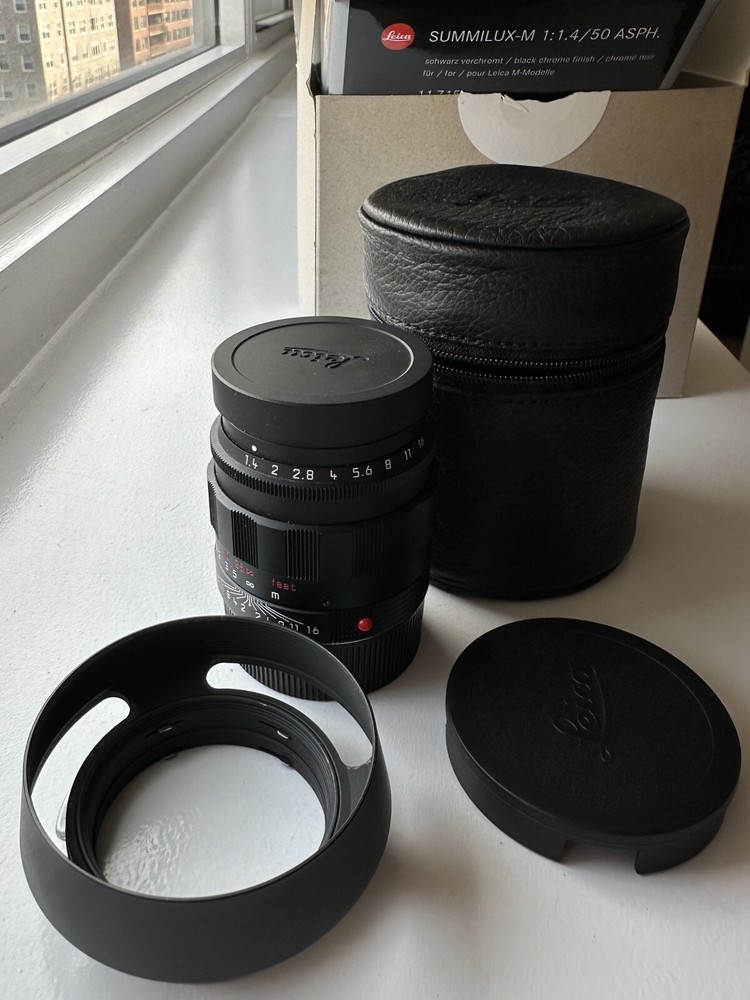 Leica 50mm f/1.4 Summilux Black Chrome Special Edition with Red Lettering