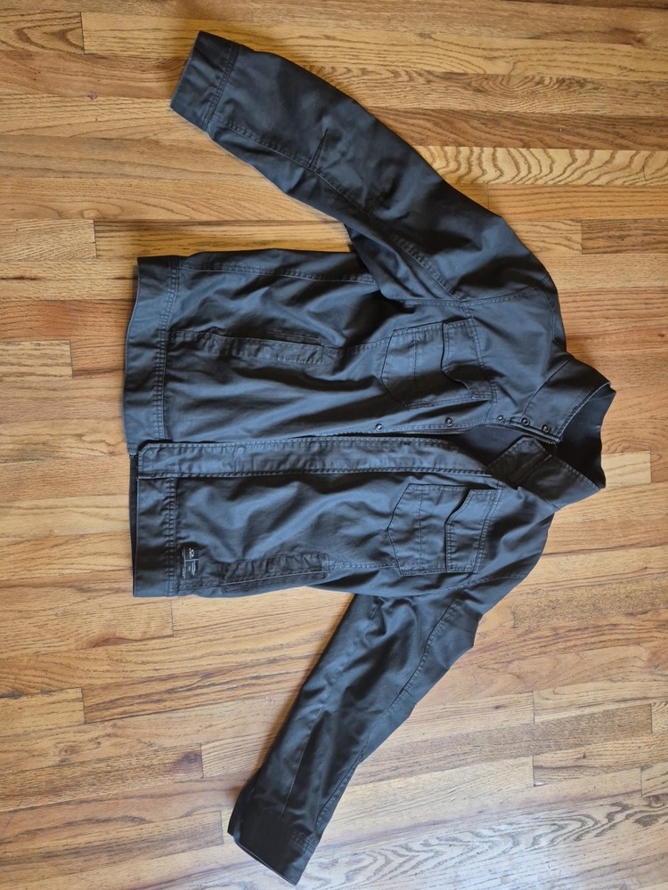 Oakley Y2k Full Zip Jacket Black Mens Field Military Operative Jacket Canvas XL