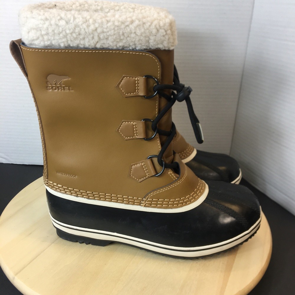 Sorel Men's Waterproof Caribou Winter Snow Boots in Brown Size US 7