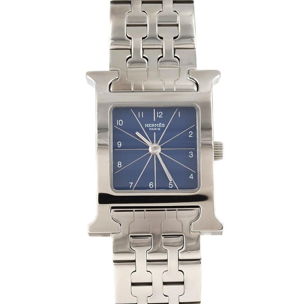 Authentic HERMES H Watch HH1.210 SS Quartz  #270-004-089-8091