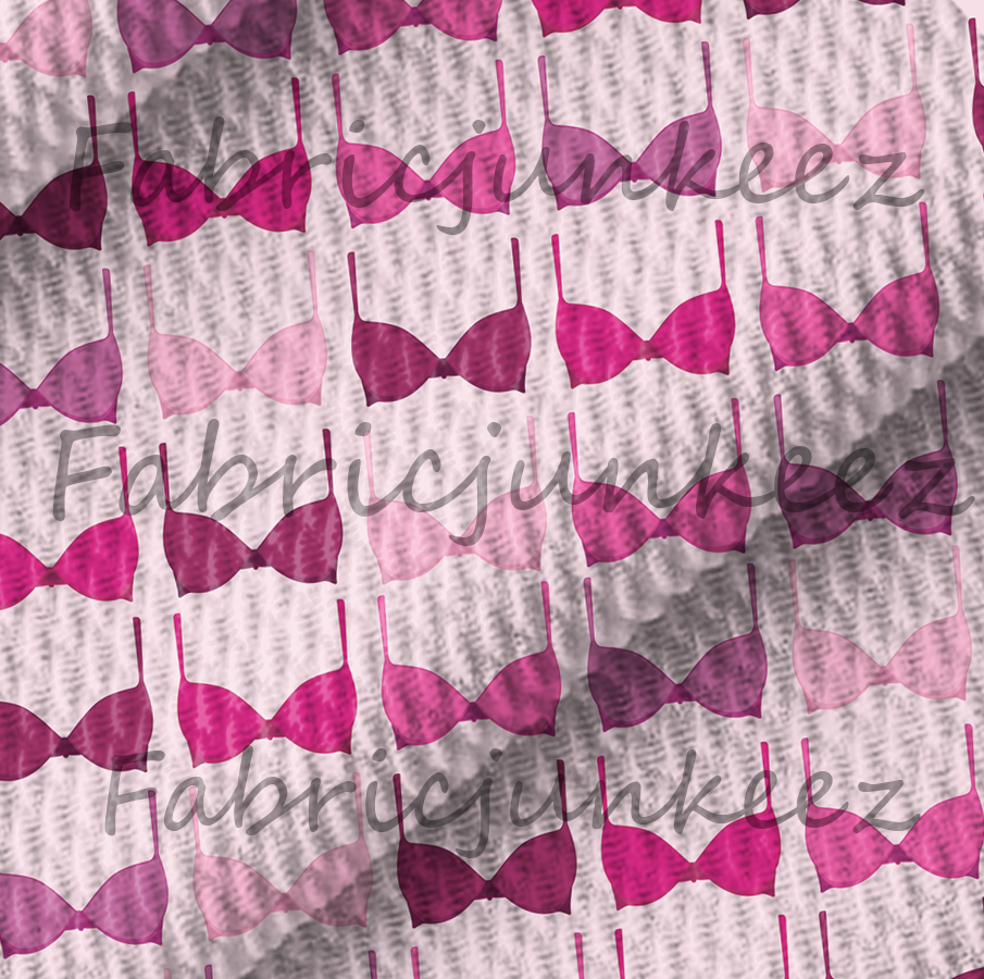 Boobs Awareness Cancer Pink Bullet DBP Liverpool Stretch Knit Fabric By The Yard