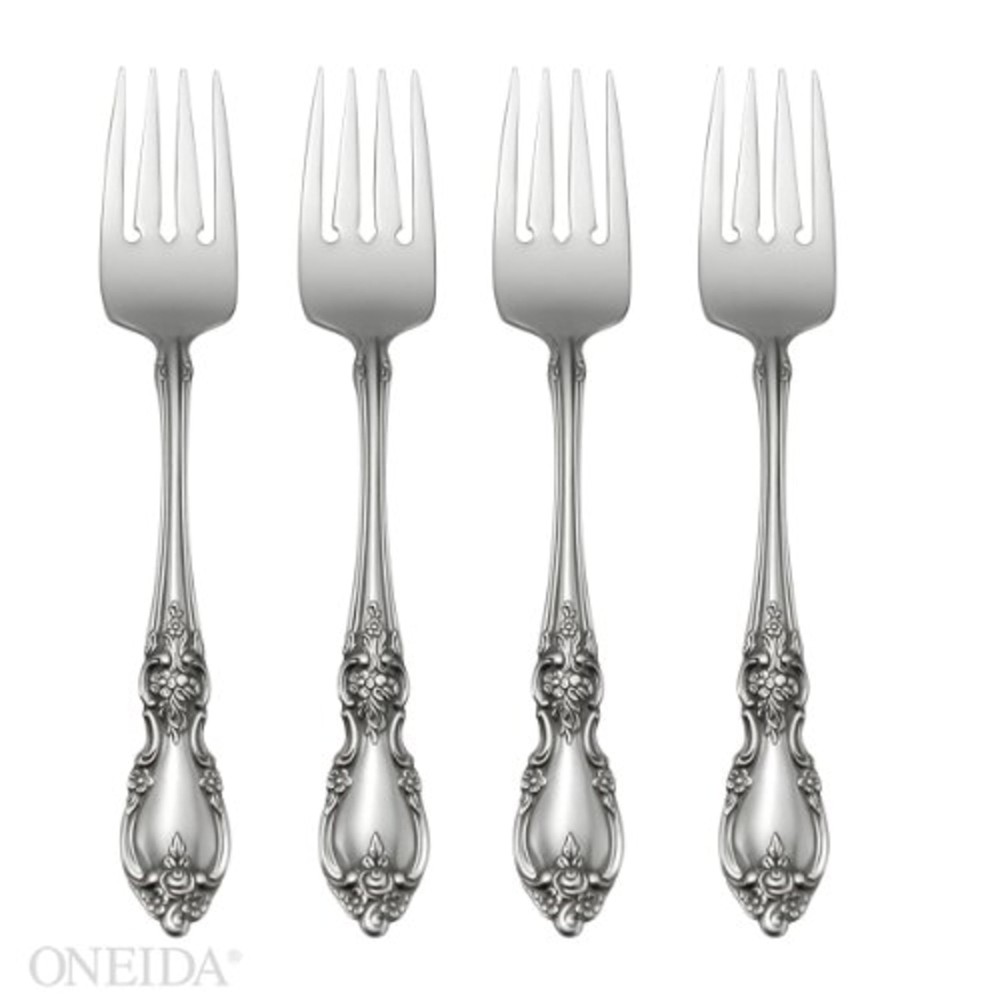 Louisiana Fine Flatware Salad Forks, Set of 4, 18/10 Stainless Steel