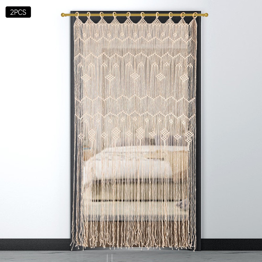 Large Macrame Curtain Handmade Wall Hanging Tapestry Boho Doorway Decor