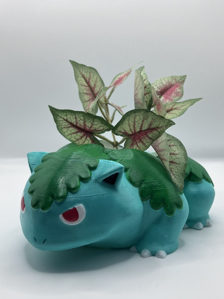 Venusaur Pokemon Flower Succulent Pot Planter 3D Printed Hand Painted WYSIWYG