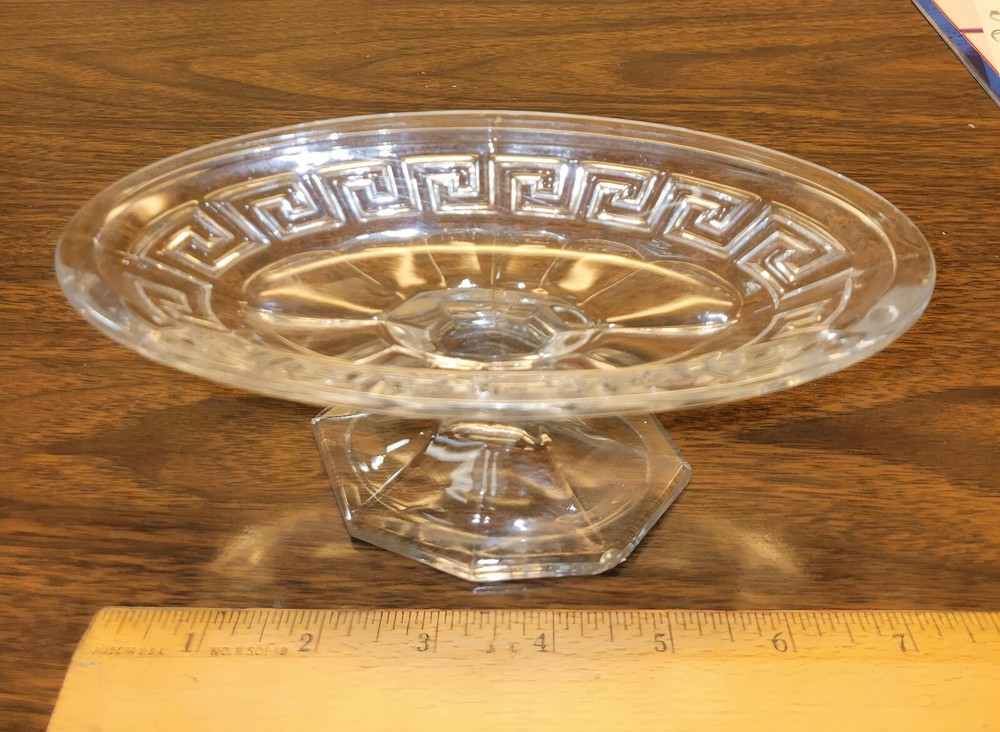 Vintage Heisey Oval Glass Relish Dish, 7.5