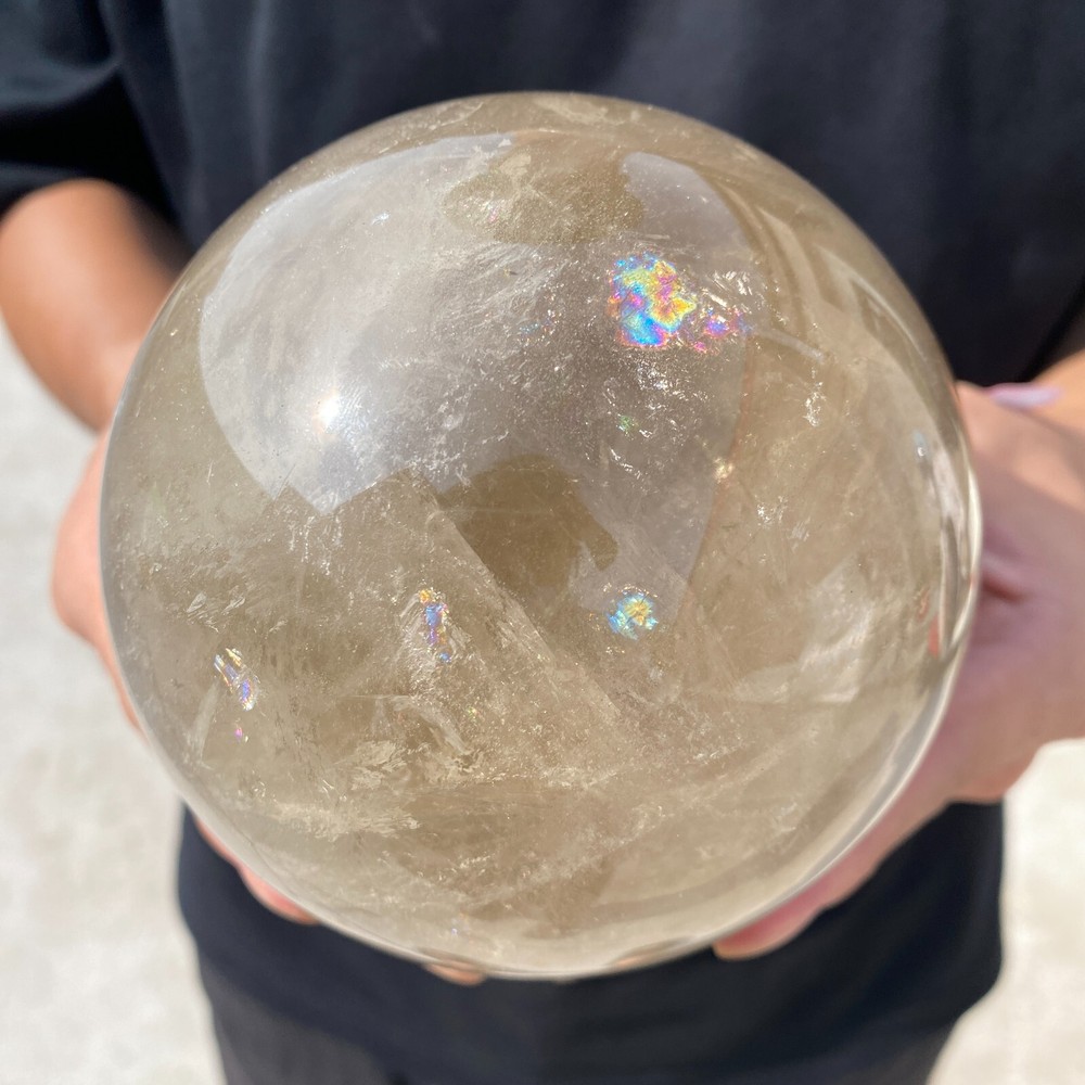 4.7lb Natural Citrine Sphere Quartz Crystals ball specimen Healing Gems 110mm