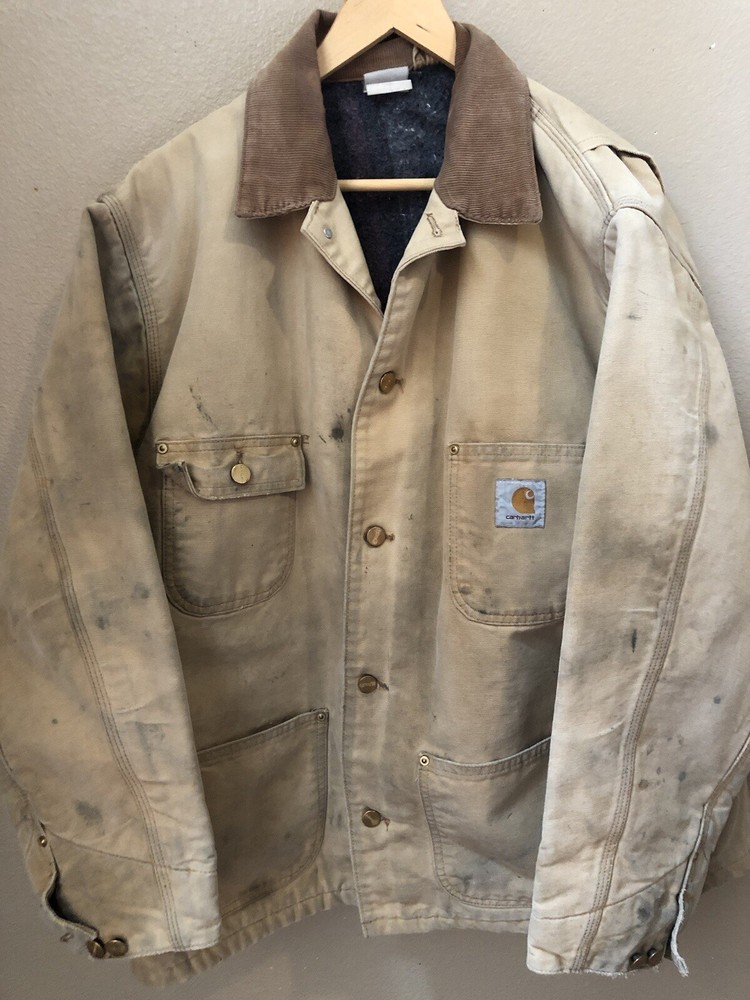 Vintage 90s Carhartt Men’s XL Chore Coat 6BLCT Jacket Blanket Lined Canvas