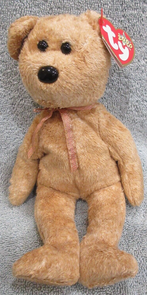 Ty Beanie Baby Cashew the Bear MWMT  DOB April 22, 2000 Free  Shipping