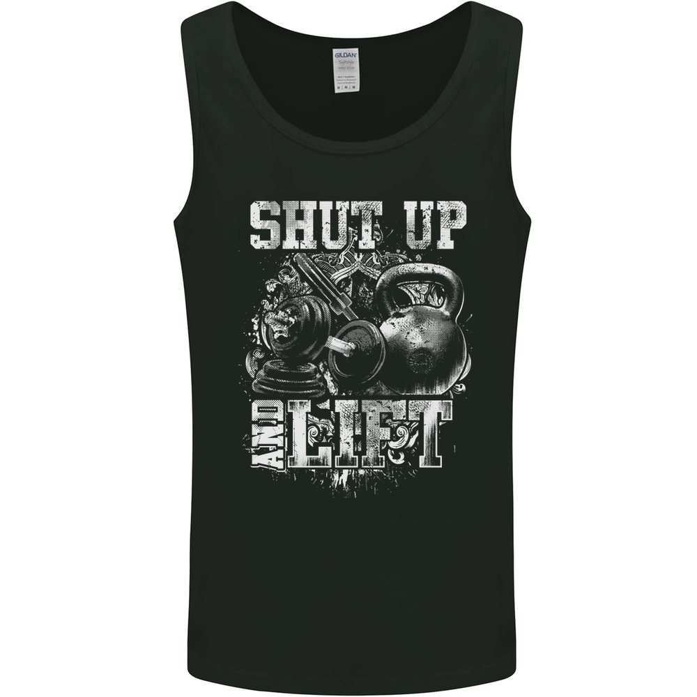 Gym Shut up & Lift Workout Training Top Mens Vest Tank Top