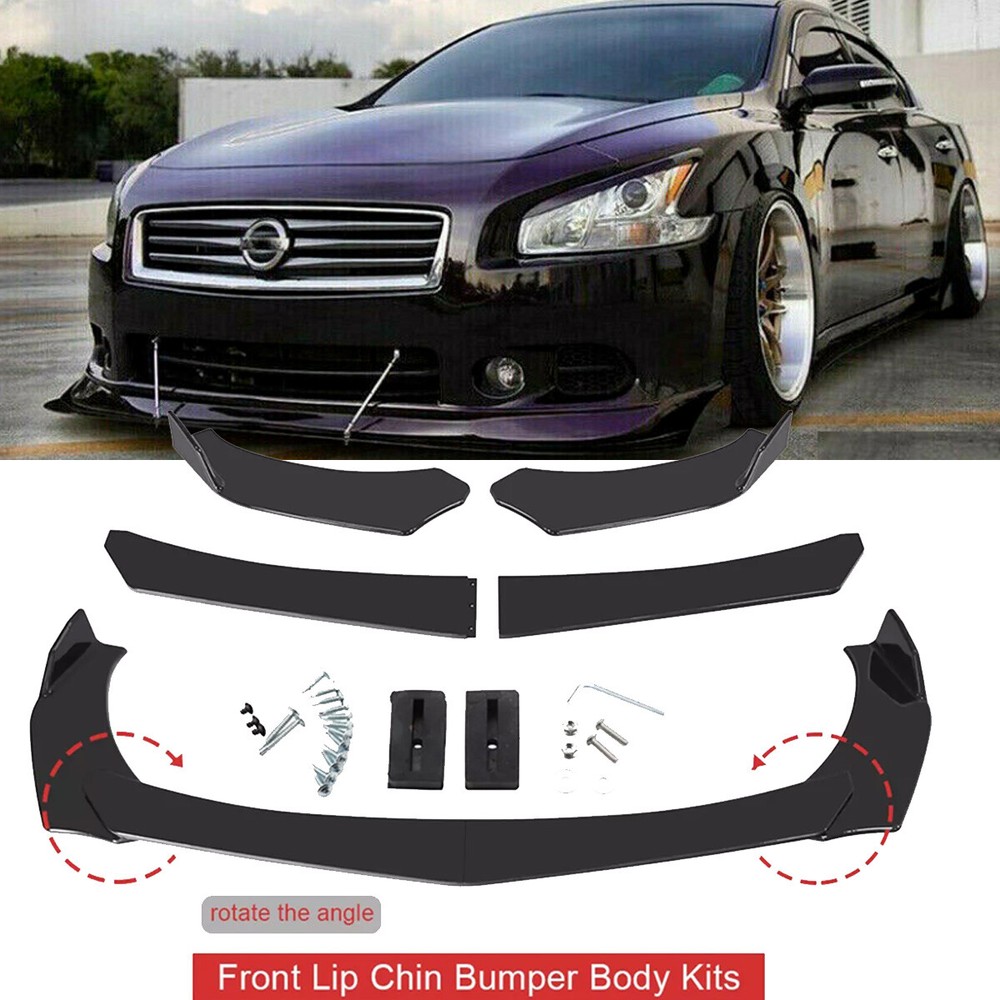 Glossy Black Front Bumper Lip Splitter for Nissan Altima Sentra Maxima