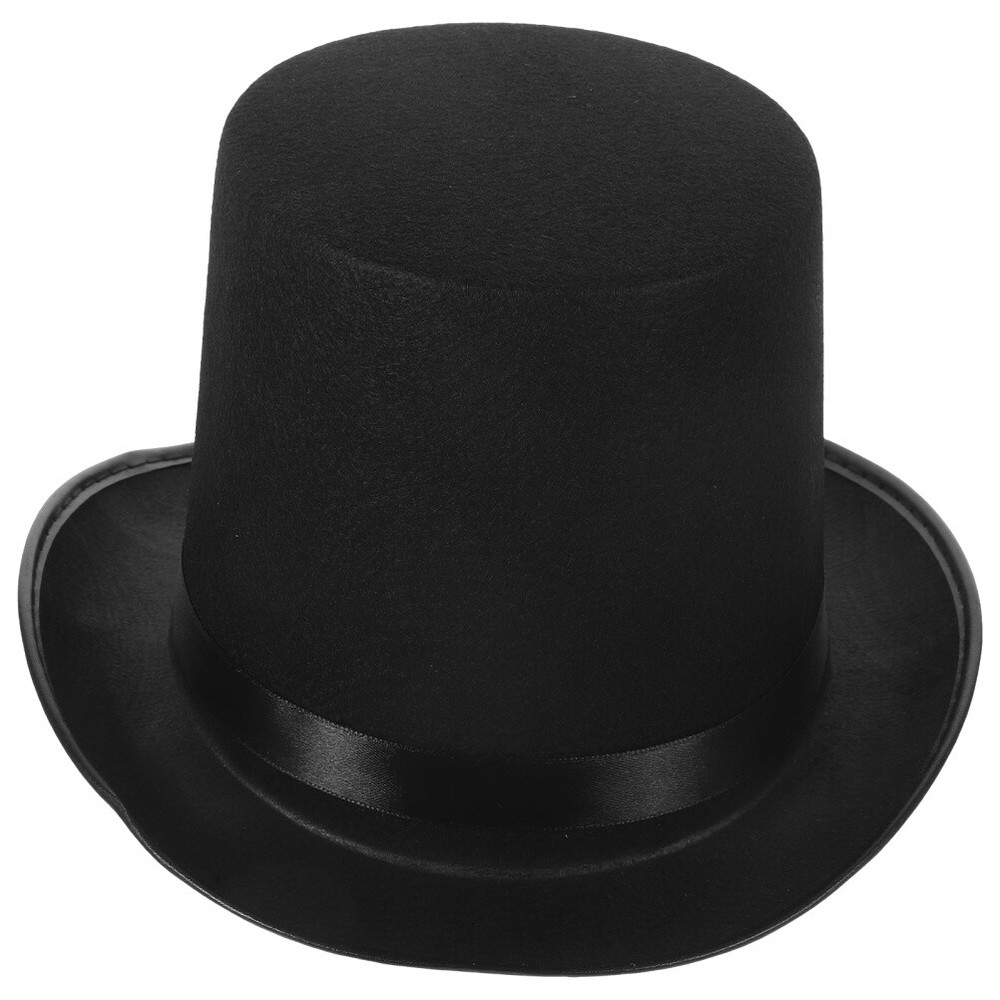 Black Satin Tuxedo Costume Hat for Parties & Events  