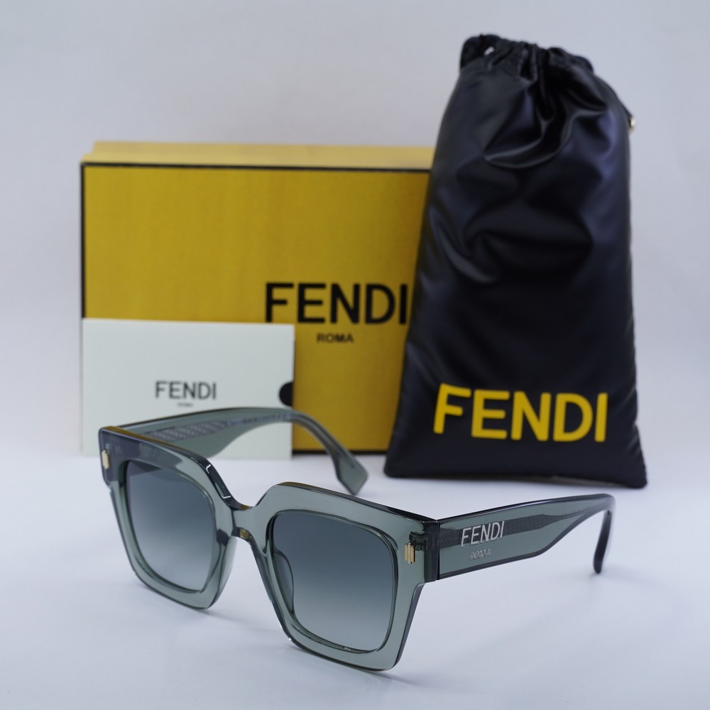 FENDI FE40101I 20B Light Grey Smoke Gradient Sunglasses 50-23-145