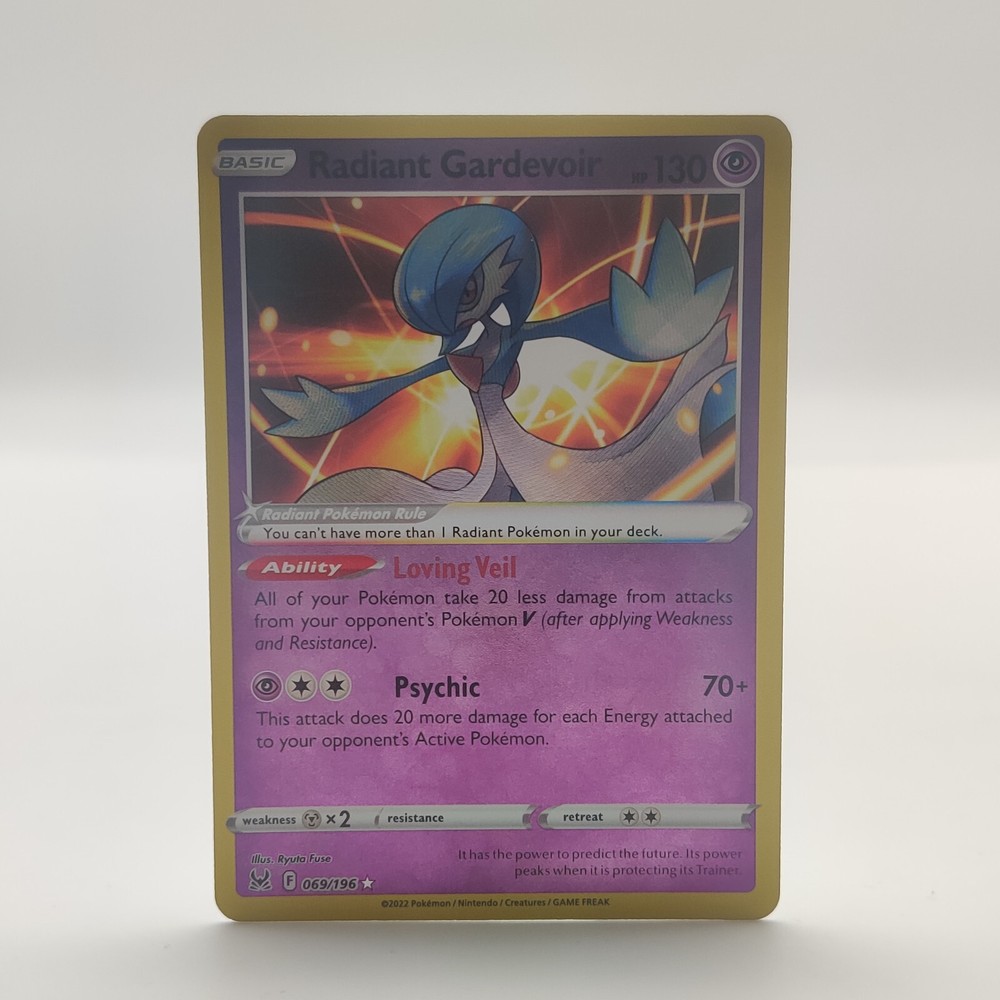Radiant Gardevoir Shiny Full Art Pokemon TCG Card Lost Origin 069/196 NM English
