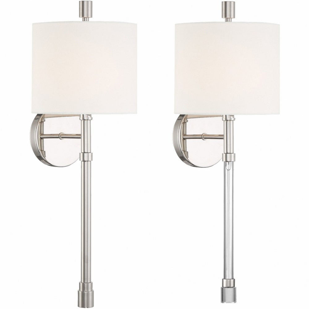 Crystorama Rachel Wall Sconce in Polished Nickel RAC-A3501-PN