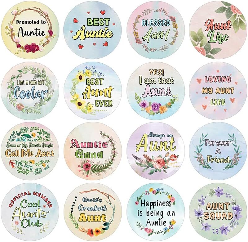 Best Auntie Stickers (10 Sets X 16 Designs)