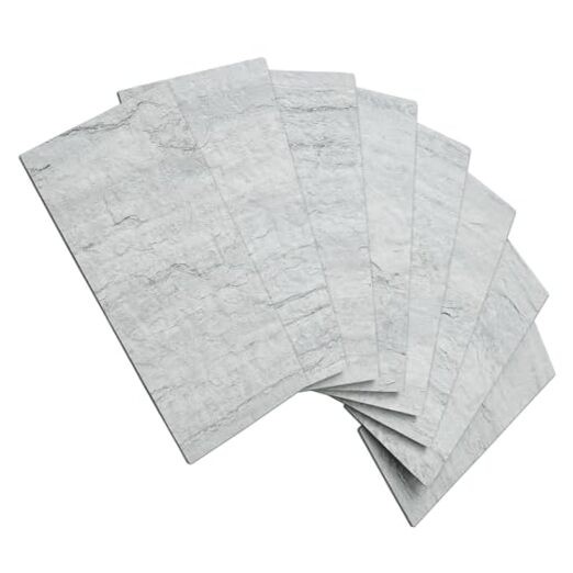 3x6 Peel and Stick PVC Faux Light Shale Backsplash Tiles - 100 Pieces