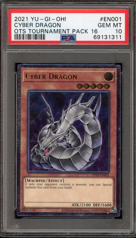 Yu-Gi-Oh Cyber Dragon OTS 16 Ultimate Rare OP16-EN001 PSA 10 Gem Mint