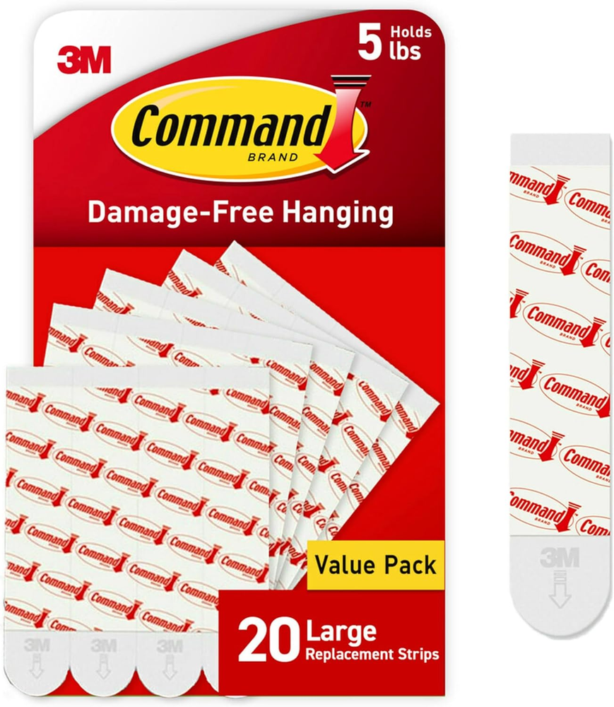 Command Large Refill Adhesive Strips, Damage Free Hanging Wall Adhesive Strips f