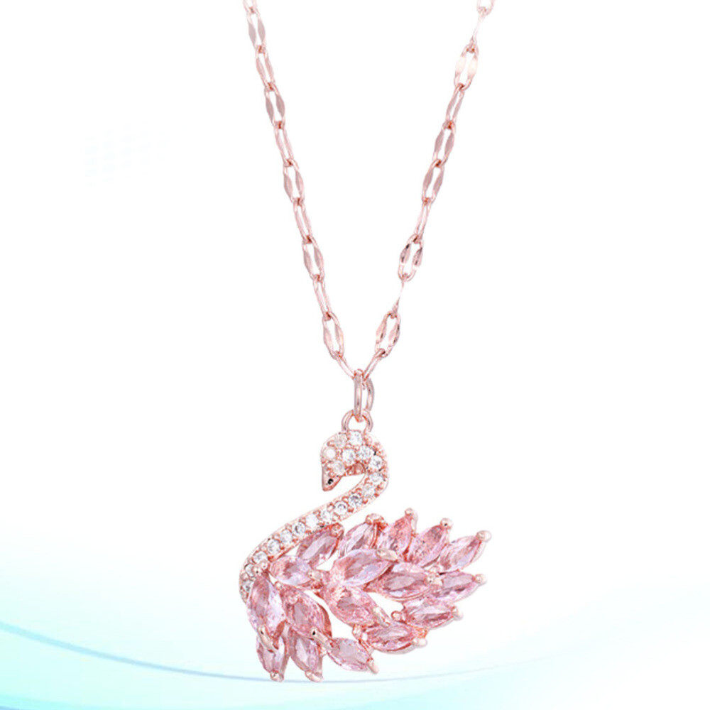 Swan Pendant Clavicle Chain Choker Necklace Premium Material