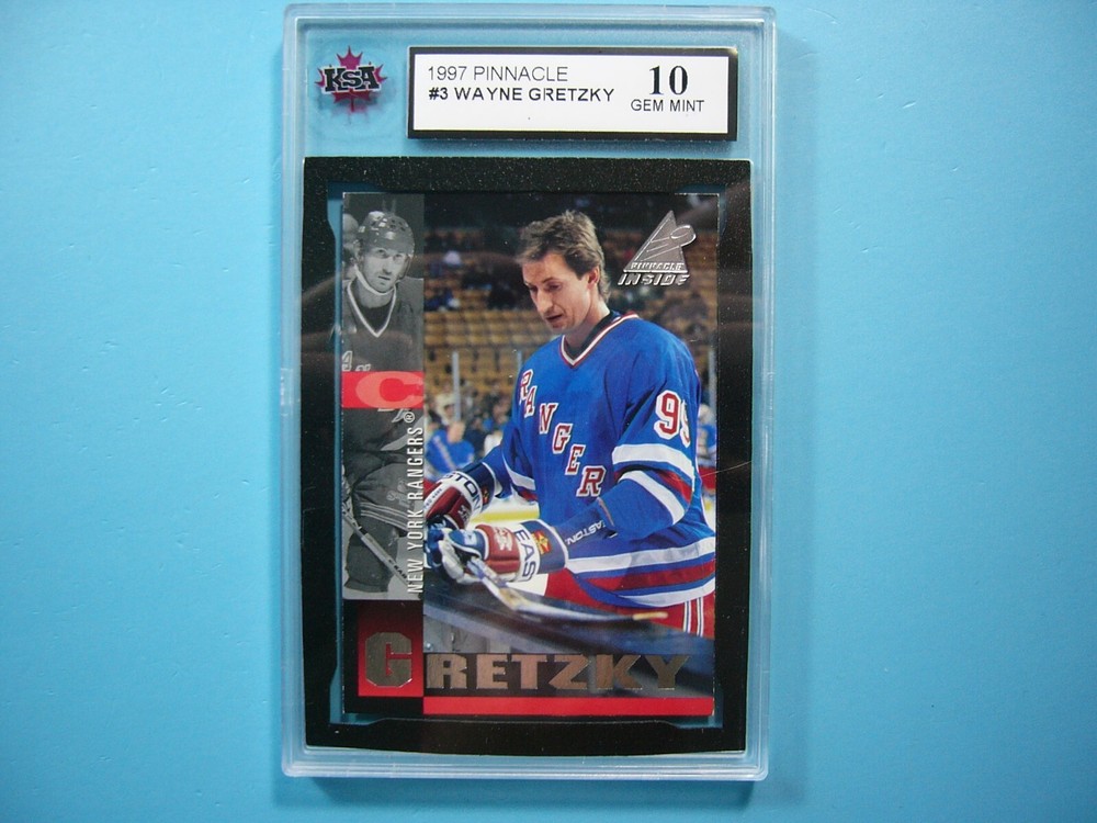 1997/98 PINNACLE NHL HOCKEY CARD #3 WAYNE GRETZKY KSA 10 GEM MINT SHARP+ 95/96