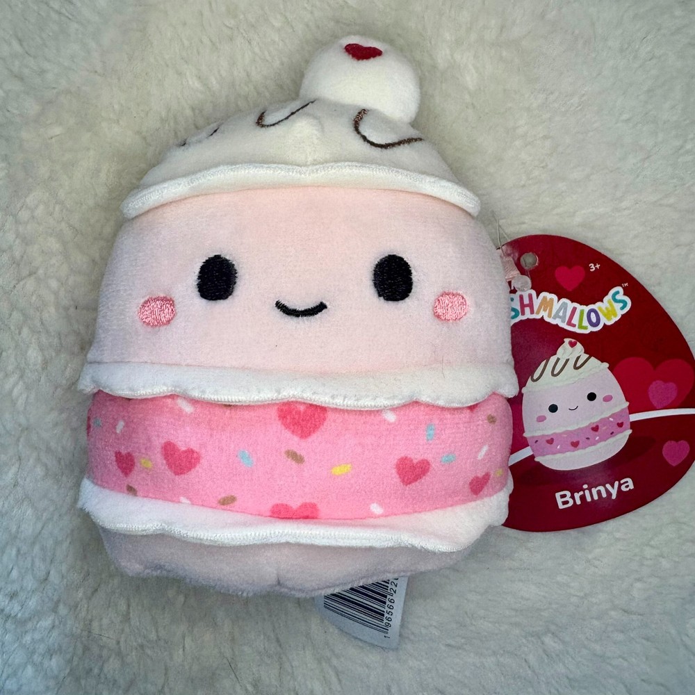 NWT Brinya the Cake 5 inch Squishmallow with Heart Sprinkles- Valentine's Day Ed