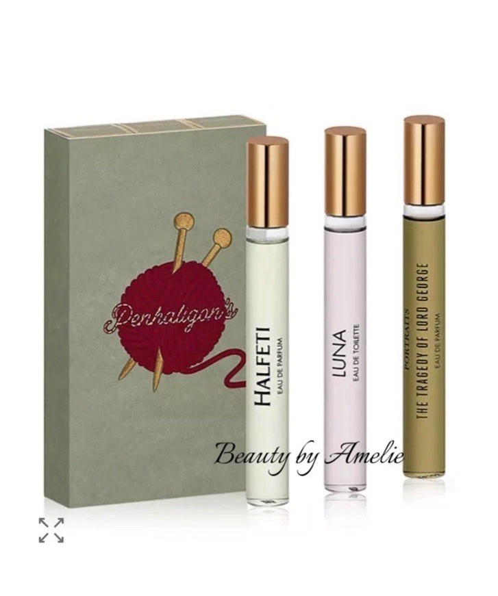 Penhaligon’s Luna Halfeti Lord George Perfume Set 3×0.34oz Spray Travel NIB