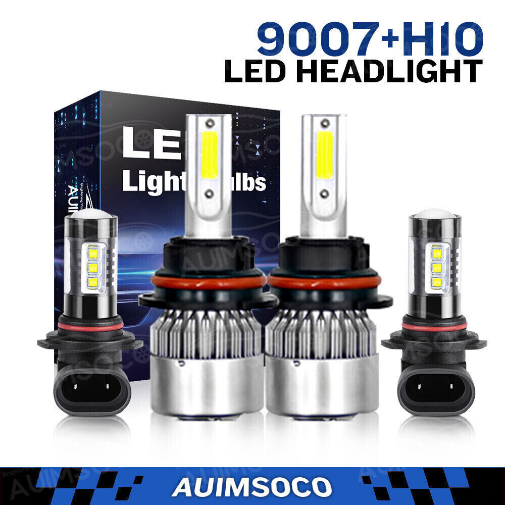 LED Headlight High Low Beam Fog Light Bulbs White For Ford F-150 1999-2002 2003