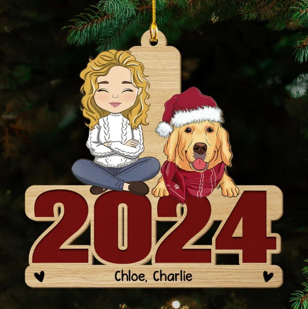 Happy Pawliday With Pets - Personalized Custom 1-layered Ornament