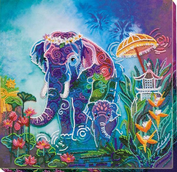 Bead embroidery kit Next to my mother needlework kit Art canvas beadwork pattern