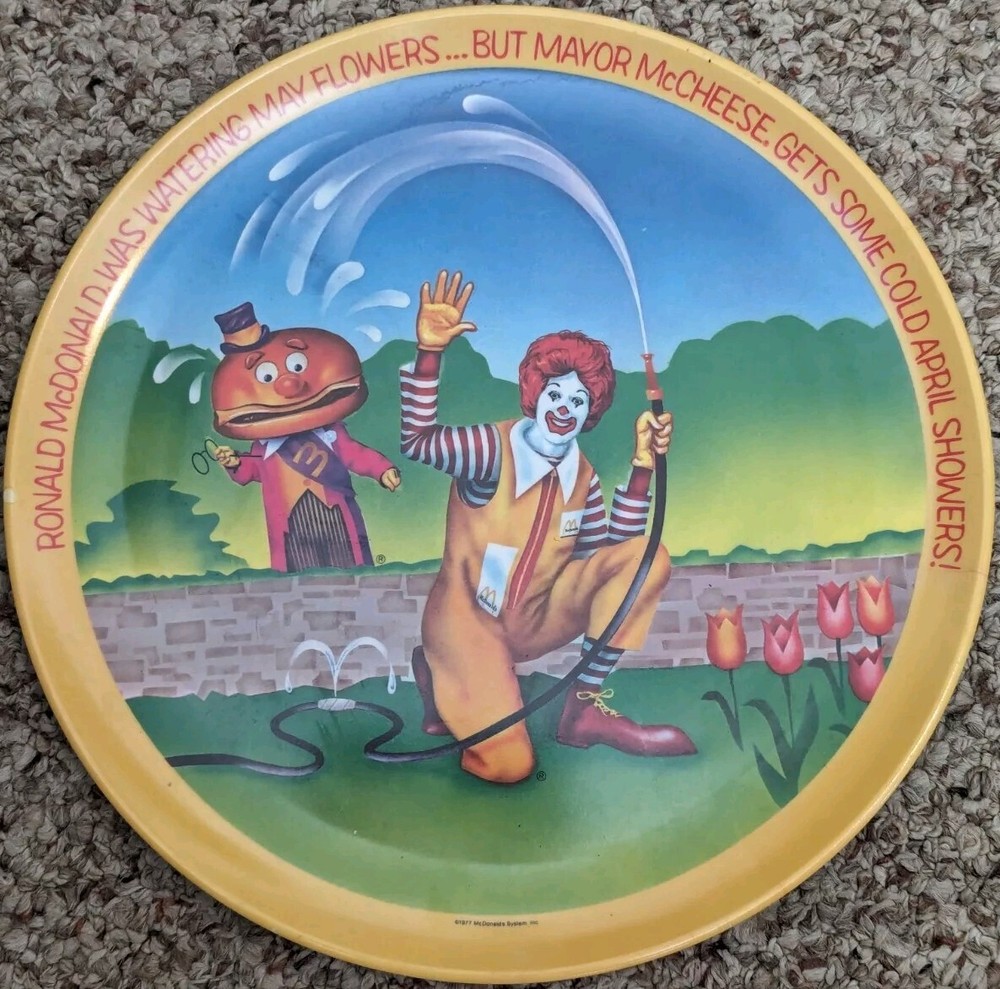 Vintage 1977 Ronald McDonald Mayor McCheese Lexington Plate 10