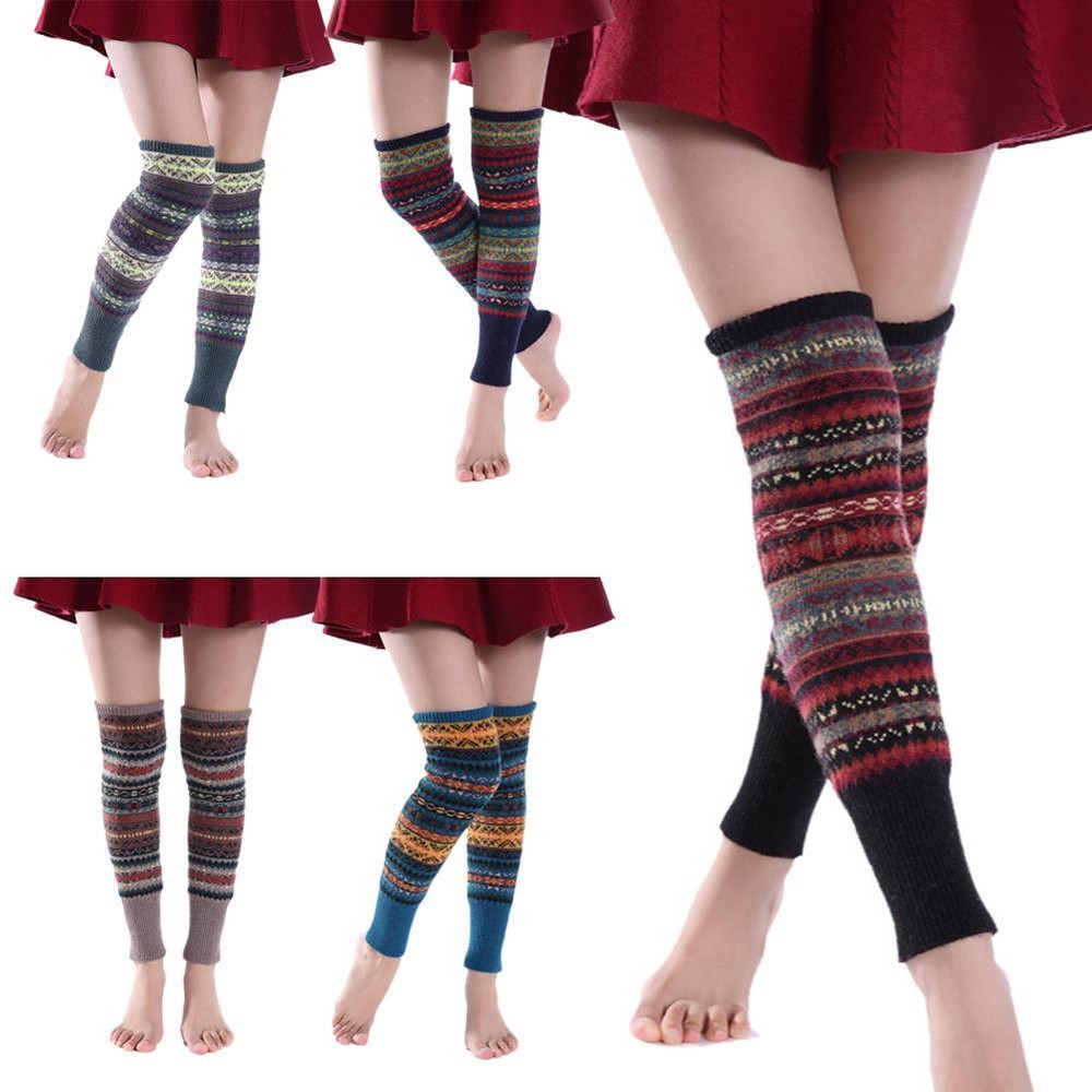 Women's Thigh High Socks Over the Knee Knit Socks, Winter Leg Warmers Stoc T7N7