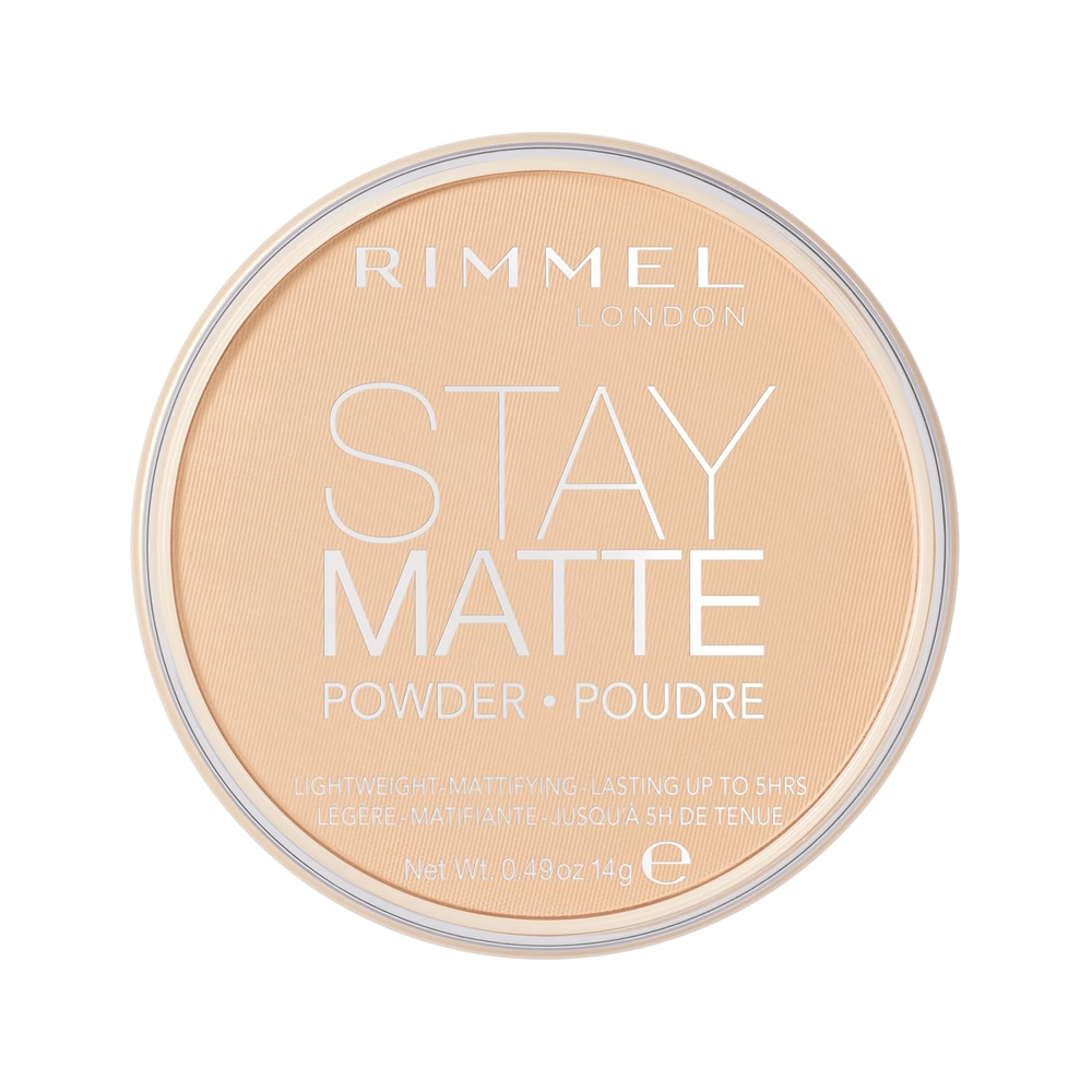 Rimmel London Stay Matte - 011 Creamy Natural - Pressed Powder, Lightweight, Hig