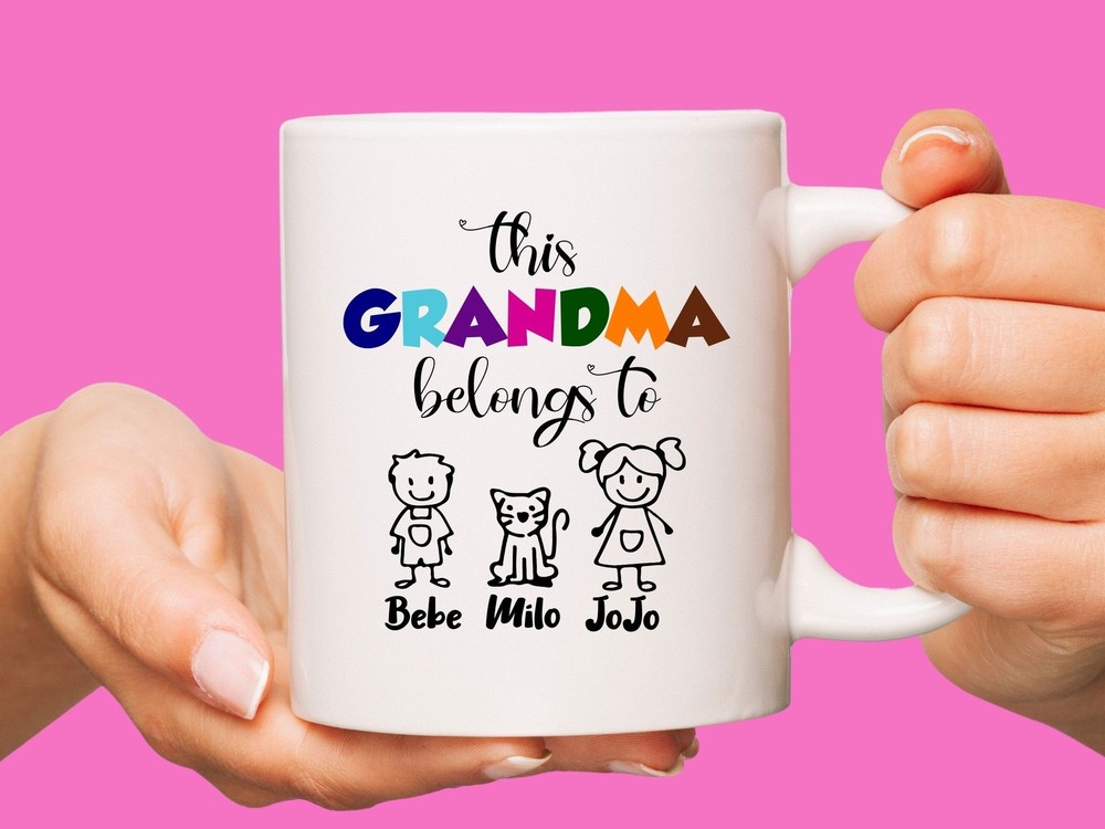 Custom Coffee Mug This Nanny Grandmum Grandma Belongs To Mothers Day Gift For