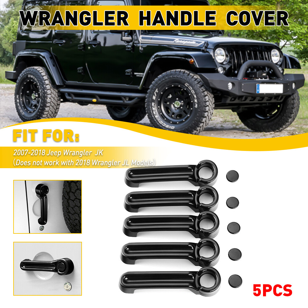 2007-2018 Jeep Wrangler 5-Door Gloss Black Tailgate Handle