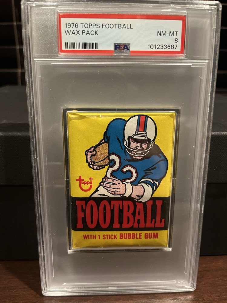 1976 Topps Football Unopened Wax Pack Graded PSA 8 EX-MT