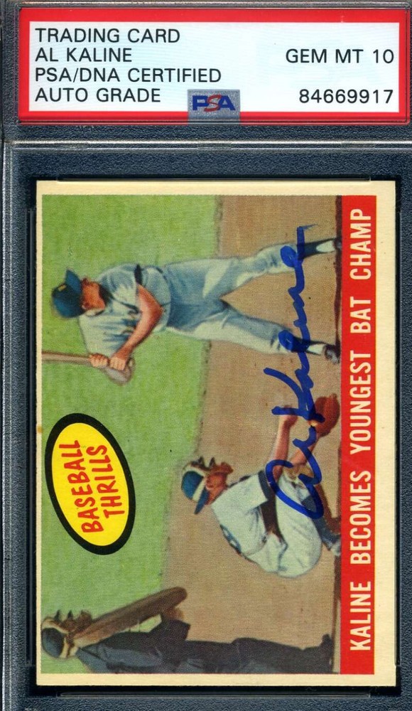 Al Kaline Gem Mint 10 PSA DNA Signed 1959 Topps Autograph
