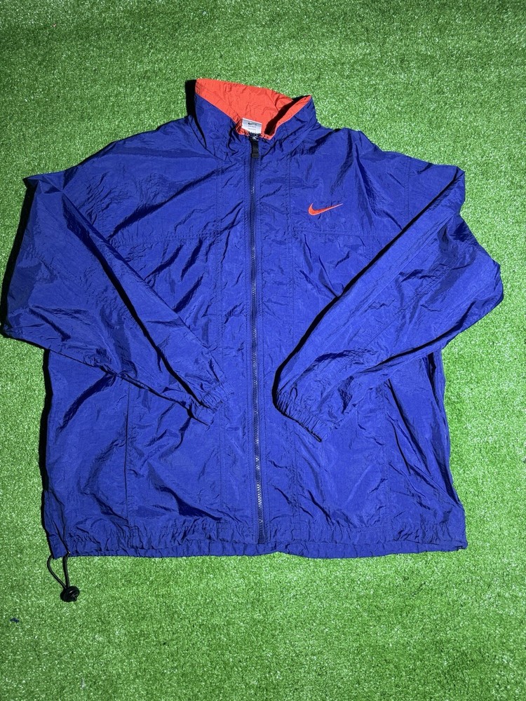 Vintage 90s Nike Windbreaker Jacket Blue Red Color block