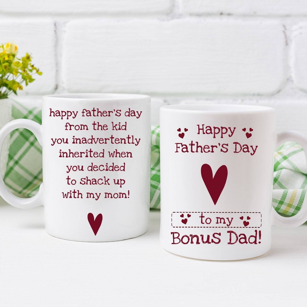 Happy Father's Day To My Bonus Dad Mug Mug For Step Dad Mug For Bonus Dad Funny