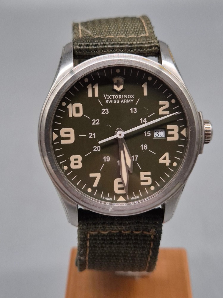 Victorinox Swiss Army Men's Watch Heavy Duty Field Military Design Steel Textile Strap