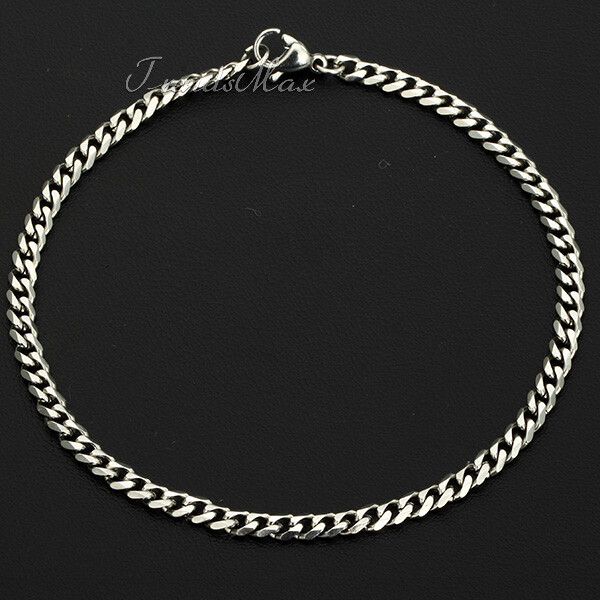 3MM Stainless Steel Curb Chain Anklet/Ankle Bracelet 8